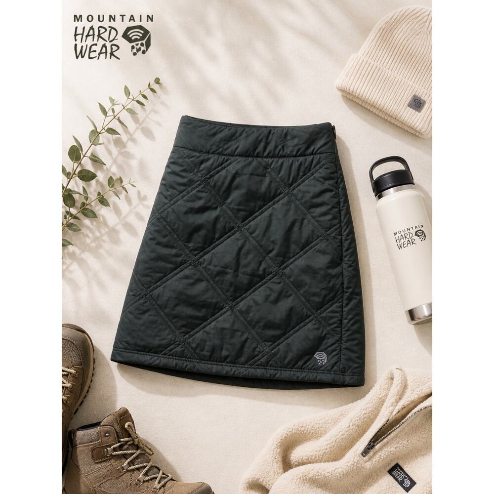 Mountain Hardwear Trekkin Insulated Quilted Mini Skirt - Black, Size M